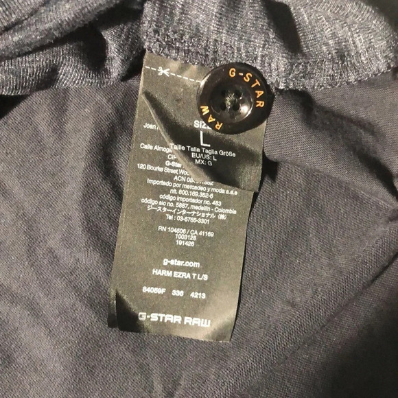 G-Star Raw Shawl Collar Pullover Sweater in Dark Grey and  Black - Picture 14 of 15